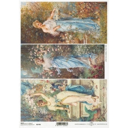 Papier ryżowy A4 R1706  obrazy , malarstwo, kobiety